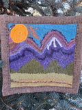 #340  Linda Johnson-Morke-- Wet Felted Framed Masterpiece  Friday Evening  $50