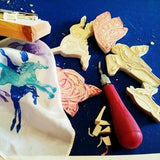 #400  M. Theresa Brown—Create Your own Block Print for Leather and Tote Bag     Full day Saturday $100