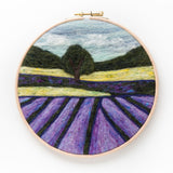 #432  Elizabeth Whitton - Needle Felted Landscape Painting: Lavender Fields   Half day Saturday pm  $50