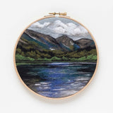 #230  Elizabeth Whitton - Needle Felted Landscape Painting - Mountain Lake   Half day Thursday  pm  $50