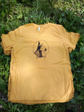 2024 Short Sleeve V Neck T, Mustard