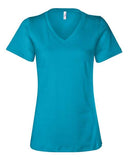 2025 V Neck T- Angora Goats, Turquoise