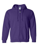Logo Zip Hoodie Sweatshirt Purple
