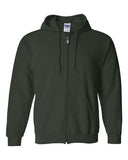 Logo Zip Hoodie Sweatshirt Forest Green