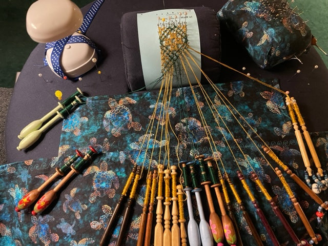 #107  Beth Collier—Bobbin Lace for Beginners  Full day Wednesday  $100